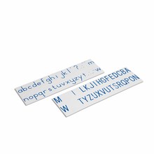 Aufgedruckte Buchstaben, Druckschrift + lateinische