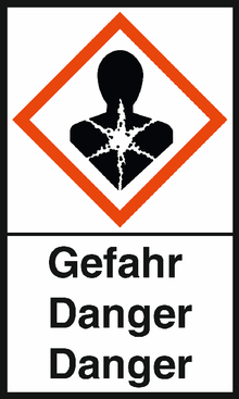 GHS-Warnetiketten „Gesundheitsgefahr – Gefahr“