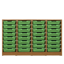 Offenes Sideboard mit 32 flachen Boxen