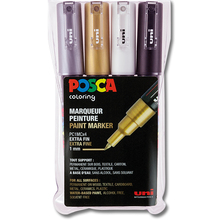 POSCA Marker UNI 1MC, 4er-Set Metallic