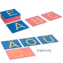 Sandpapierbuchstaben, Druckschrift + lateinische